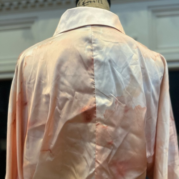 NWT Ghospell Cream and Orange Tie-Dye Button Down Shirt - Picture 8 of 10